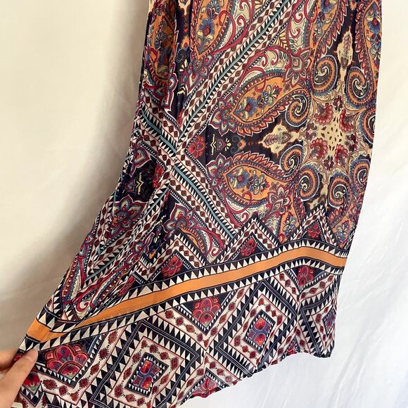 Everly minidress paisley sleeveless summer sundress women's size small casual - Picture 4 of 7